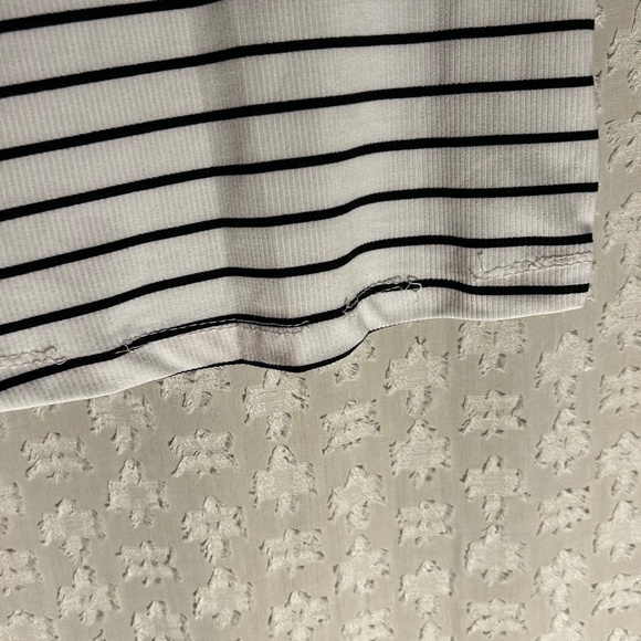 Rebel Sugar Medium White & Black Striped Long Sleeve - Picture 4 of 5
